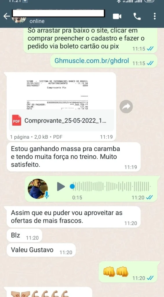 Ghdrol suplemento para ganho de massa muscular Produto Ghdrol da GH Muscle para desempenho atlético Ghdrol, suplemento para treino intenso e ganho de força Ghdrol A FÓRMULA MAIS AVANÇADA PARA CRIAR MÚSCULOS E DEFINIÇÃO DE FORMA RÁPIDA FÓRMULA DEIXA O CORPO EM ESTADO ANABÓLICO E ACELERA EM ATÉ 3X O CRESCIMENTO MUSCULAR.